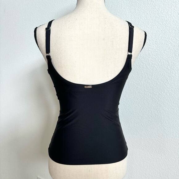 Calvin Klein Black Ruched Tummy Control Tankini Top Women's XS NWT - Picture 6 of 8